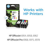 HP 902 / 902XL (T0A39AN) Ink Cartridges (Cyan Magenta Yellow Black) 4-Pack in Retail Packaging