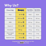 Boops Pets Advanced Hip & Joint Supplement for Dogs - 90 Soft Chews with Glucosamine, MSM, Chondroitin & Multivitamins - Supports Mobility & Flexibility - Made with Pasture-Raised Chicken