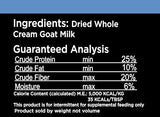 Nature's Diet Pet Dried Whole Cream Goat Milk for use as High Protein, Hypoallergenic Digestion, Anti-inflammatory Powdered Instant Meal Topper (16 oz = 53 Cups or 159 Servings)