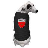 Morocco Soccer Crest - Country Futbol Dog Shirt (Black, X-Large)