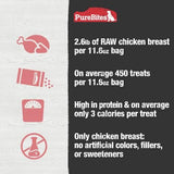 PureBites Chicken Freeze Dried Dog Treats, 1 Ingredient, Made in USA, 11.6oz