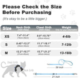 Cat Harness and Leash for Walking, The Upgrade Can be Adjusted in Four Directions and Breathable Cat Harness for Anti Escape That can be Fitted and Positioned, Reflective Strips Harness, Blue, S