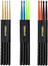 Nylon Drumsticks 2 pairs with ANTI-SLIP Handles for Drum,Exercise Plastic Drum Sticks,Attractive,Light and Durable Sticks for Drums,Musical Instrument Percussion Accessories (Black and Red)