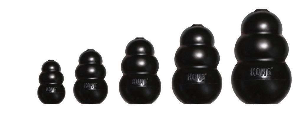Kong Extreme Dog Toy 2-Pack, Large - Tough Chew Toys for Aggressive Chewers - Black Durable Rubber