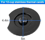 Replacement 5" Lid for Cuisinart DCC-2400RC 12-Cup Stainless Thermal Carafe, for DCC3400 DCC-3400 12-Cup Pot Lid (Not for 4.5")