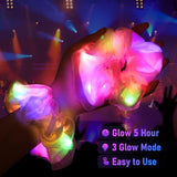20PCS Glow in the Dark Scrunchies, Light Up Scrunchies for Girls & Women, Led Hair Scrunchies for Party Supplies, Rave Hair Accessories for Glow Neon Sleepover Party Favors
