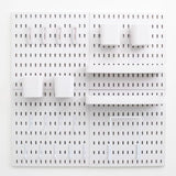 Pegboard Combination Kit,Pegboard Wall Organizer, Peg board Wall Mounted ,Pegboard for Wall, 25.2" x 25.2" White Pegboard 20 Accessories for Organize Home, Office, And Gaming Setup