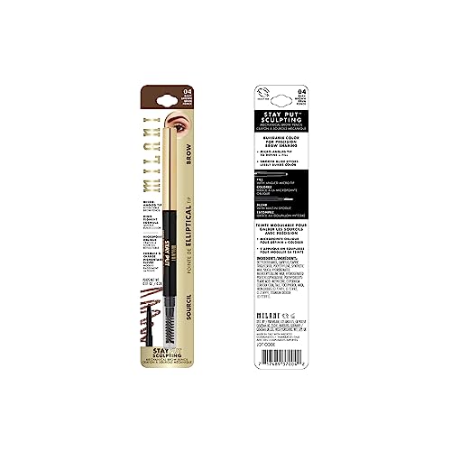 Milani Stay Put Brow Sculpting Mechanical Pencil - Dark Brown (0.01 Ounce) Cruelty-Free Long-Lasting Eyebrow Pencil that Defines and Shapes Brows