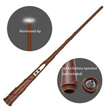 Leejec 10pcs Flameless Taper Floating Candles with Magic Wand Remote, Halloween Decorations, Indoor Christmas Home Decor, Flickering Warm Light, Battery Operated 10.8" LED Electric Window Candle