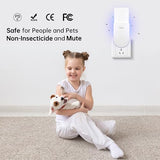 Pesteaze Indoor Plug-in Mosquito Killer, Flying Insect Trap for Flies, Fruit Flies, Moths & Gnats, with Adjustable Brightness UV Attractant Catcher & Night Light, 1 Device + 10 Glue Card Refills