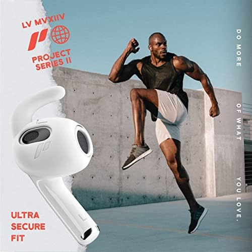 Proof Labs 3 Pairs AirPods 3 Ear Hooks Covers [Added Storage Pouch] Grip Tips Anti Slip Wings Accessories Compatible with Apple AirPod 3rd Generation (White)