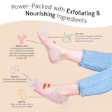 grace & stella Award-Winning Foot Peeling Mask - Foot Peel Masks with Aloe Vera- Moisturizing Foot Masks That Remove Dead Skin, Exfoliating Foot Mask for Dry Cracked Feet (4 Pairs, Unscented)