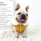 CHEERTAILS French Bulldog Clothes Frenchie Clothes, Snaps Closure Dog Winter Coat Jacket for Small Medium Dogs, Fleece Warm Dog Sweaters for Small Dogs Boy Girl,Beige,XL