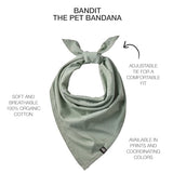 Pet Passion Bandit - The PET Bandana 100% Organic Cotton Pet Bandanas Clothes for Small, Medium, Large Dogs, 3-Pack Sage Camo, X-Small/Small
