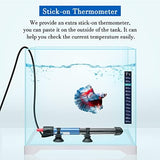 Hitop 25W/50W/100W/300W Adjustable Aquarium Heater, Submersible Glass Water Heater for 5 – 70 Gallon Fish Tank (100W)