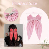 10 PCS Big Hair Bows for Women Girls,Velvet Large Hair Ribbon Bow Barrette Clips for Girls,Hair Bows with Long Tail Vintage French Hair Accessories for Women(velvet)