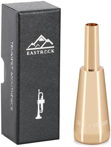 EASTROCK Trumpet Mouthpiece1.5C Trumpet Mouthpiece Brass Heavy Bullet Shape Instrument Accessories GOLD