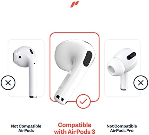 Proof Labs 3 Pairs AirPods 3 Ear Hooks Covers [Added Storage Pouch] Grip Tips Anti Slip Wings Accessories Compatible with Apple AirPod 3rd Generation (White)