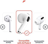 Proof Labs 3 Pairs AirPods 3 Ear Hooks Covers [Added Storage Pouch] Grip Tips Anti Slip Wings Accessories Compatible with Apple AirPod 3rd Generation (White)