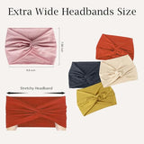 Tyfthui 8 Pack Wide Headbands for Women, Extra Large Head Wraps Hair Accessories for Women (Color E)