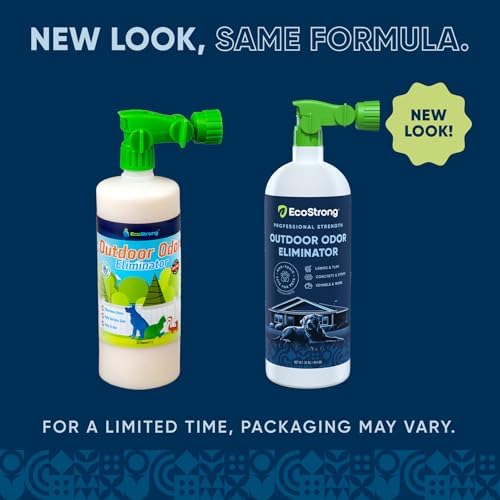 Outdoor Odor Eliminator | Outside Dog Urine Enzyme Cleaner – Powerful Pet, Cat, Animal Scent Deodorizer | Professional Strength for Yard, Turf, Kennels, Patios, Decks (32oz)