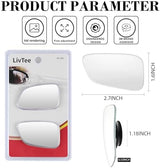LivTee Blind Spot Car Mirror, HD Glass Frameless Convex Side Mirror Blindspot, Wide Angle Rear View Car Mirrors for Cars SUV Trucks and RVs - Car Accessories