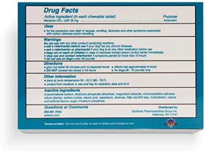 (51-90lbs Anti Nausea/Motion Sickness Treatment and Preventative for Dogs (NSXL)