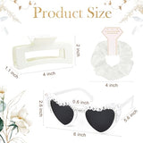 Bridal Shower Gifts for Women Bride To Be Gift Set Bride Hair Clip Claw Clip Accessories Bride Hair Scrunchie Bride Sunglasses Bachelorette Party Wedding Gifts