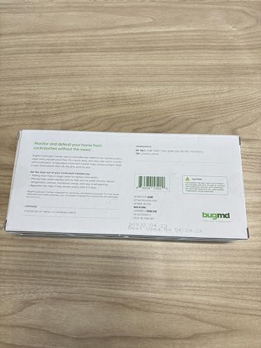 BugMD Roach Catcher Kit - 1 Pack of 12 Sticky Traps for Insects, Effective Indoor Pest Solution