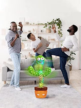Talking Cactus Toy with LED 120 English Songs, Singing Musical Toy, Tummy Time Toy Baby Mimicking Repeats What You Say (Audio Recording & Retelling)