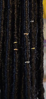 10 Stainless Steel Hair Beads for Loc Braids Twist and Natural Hair, Loc Beads, Dreadlock Hair Accessories, Loc Jewelry (8mm, Gold)