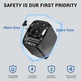 Travel Converter Adapter Voltage Converter That Steps Down 220 Volts to 110 Volts for use in Over 200 Countries,Including The U.S., U.K., Europe, and Australia