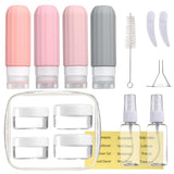 16 Pack Travel Bottles Set for Toiletries, Leakproof Travel Containers for Toiletries TSA Approved Silicone Travel Accessories Squeezable Refillable 3oz for Shampoo Conditioner Lotion