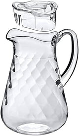 Amazing Abby - Droply Whirly - Plastic Pitcher (64 oz, 2 Quart), Clear Water Pitcher with Lid, Fridge Jug, BPA-Free, Shatter-Proof, Great for Iced Tea, Sangria, Lemonade, Juice, Milk, and More