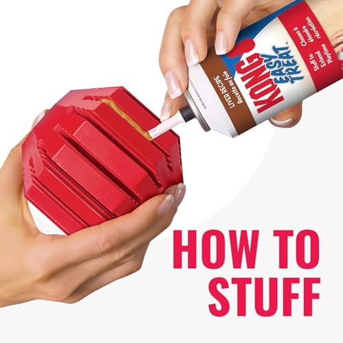 KONG Stuff-A-Ball - Durable, Natural Rubber Chew Toy for Dogs - Dental Health Pet Toy for Chewing & Teeth Cleaning - Stuffable for Treats & Snacks - for Large Dogs