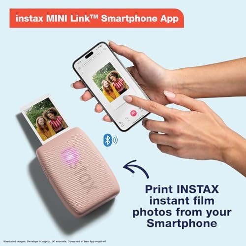 Fujifilm Instax Mini Link 3 Smartphone Printer Sage Green + Fuji Film Value Pack (20 Sheets)+ Shutter Accessories Bundle, Incl. Protective Case, 20 Sticker Frames, USB Type C Cable