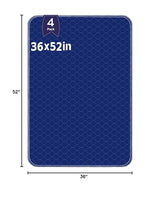 Alsunny® Waterproof Bed Pads 36x52 Inch(4Pack),Hide Stains Pads for Beds for Incontinence Adults,Non Slip Heavy Absorbency Bed Pads for Elderly,Bed Protector Pads,Reusable Bed Pads Washable Waterproof