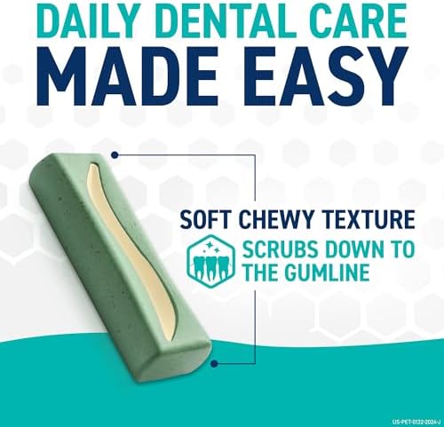 ORAVET Dental Chews for Dogs, Oral Care and Hygiene Chews (Medium Dogs, 25-50 lbs.) Purple Pouch, 14 Count