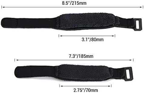 Facmogu 2PCS Guitar String Mute Dampener, Guitar String Cover Belt, Adjustable Bass Guitar Mute Silencer, Fretboard Muting Straps, Guitar Noise Damper Tape, Musical Instrument Accessories - Black