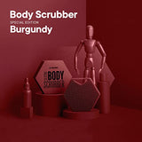 Tooletries - Body Scrubber - Silicone Exfoliating Scrubber - Bathroom & Shower Accessories for Men, Travel Essentials for Men - Durable & Long Lasting Body Wash Scrubber for Men - Burgundy