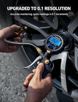 AstroAI Digital Tire Pressure Gauge with Inflator, 250 PSI Air Chuck & Compressor Accessories Heavy Duty with Quick Connect Coupler, 0.1 Display Resolution, Car Accessories, 1pack