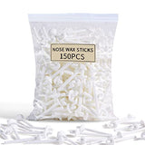 150 Pcs Wax Sticks, Nose Wax Kit Accessories, Waxing Sticks for Nostril Nasal Cleaning Ear Face Eyebrows Hair Removal for Men Women