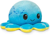 TeeTurtle - The Original Reversible Octopus Plushie - Sunset + Ocean - Cute Sensory Fidget Stuffed Animals That Show Your Mood, 4 inch
