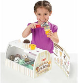 Melissa & Doug Wooden Scoop and Serve Ice Cream Counter With Play Food and Accessories (28 Pcs) Pretend Food, Ice Cream Toys, For Kids Ages 3+