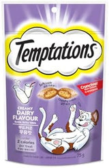 TEMPTATIONS Classic Treats for Cats Creamy Dairy Flavor 3 Ounces (Pack of 12)