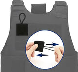 2 Pack Mic Clips for Law Enforcement, Black Radio Mic Holders, Mic Clips for Law Enforcement Vest, Essential Law Enforcement Accessories