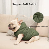 Fleece Lining Extra Warm Dog Hoodie in Winter,Small Dog Jacket Puppy Coats with Hooded Green XS