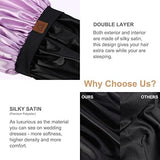 HAT HUT Satin Bonnet Silk Bonnet Sleep Cap for Women Hair Bonnet for Curly Hair Sleeping Adjustable Wide Band Double Layer