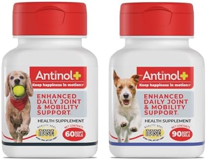 Plus, Mobility, Hip, and Joint Supplement for Dogs, Green-Lipped Mussels and Krill Oil - Dog Joint Supplement, Better and Faster Than Glucosamine and Chondroitin, 150 Soft Gels