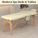 civama Massage Table Massage Bed Portable, 29 LBs Light Weight Foldable Tattoo Facial Care Spa Lash Bed Aluminum Frame with Accessories Carrying Bag, Beige